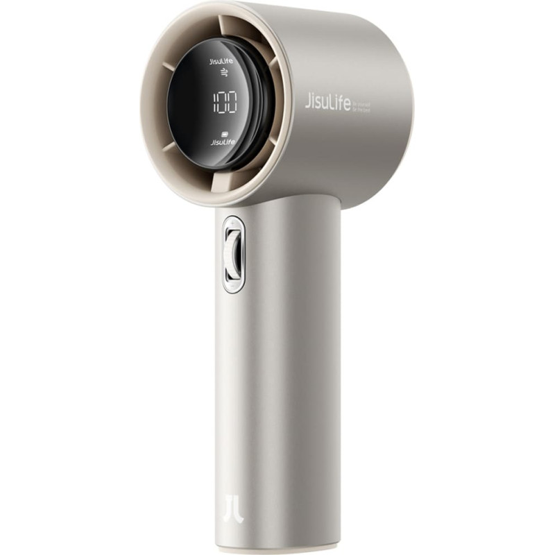 Jisulife Mini ventilators, pārnēsājams metāla ventilators, USB-C, 5000mAh, gai&scaron;i brūns