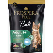 Prospera Plus Konservi kaķiem - Prospera Plus, Cat Pouch Adult 1+, Tuna and Peas, 85 g