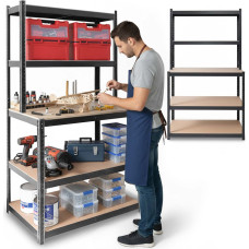 Humberg Metāla darbagalda plaukts 180 x 100 x 60 cm HR-855 melns