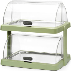 Hendi Duo UNIQ dubultā bufetes tipa dzesēšanas vitrīna ar rullējamu vāku - zaļa