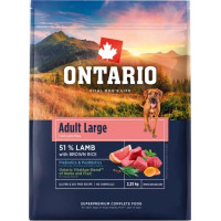 Ontario Sausa barība suņiem – Ontario Adult Large, Lamb and Brown Rice, 2,25 kg