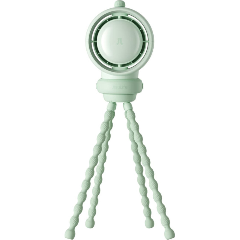 Jisulife Mini ventilators ar lokanām kājām un 5000mAh filtru - zaļ&scaron;