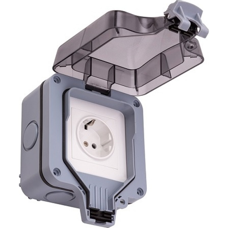 Hismart Laika apstākļu izturīga slēdža kontaktligzda, 1 kanāls, IP66, ES