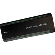 Extradigital M.2 PCIe NGFF/NVMe SSD korpuss USB3.2, 20 Gb/s, RGB