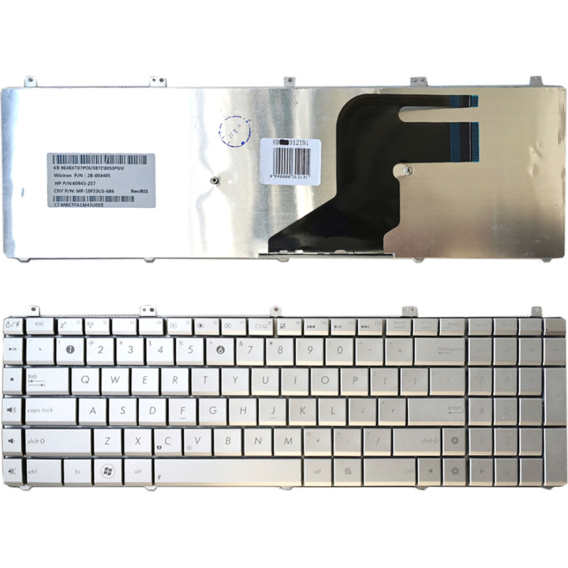 Asus Tastatūra ASUS N55, N75, X5QS, PRO7DS, X7DS (ASV)
