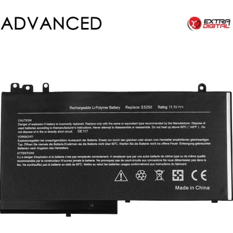 Extradigital Klēpjdatora akumulators DELL RYXXH, 3600mAh, Extra Digital Advanced