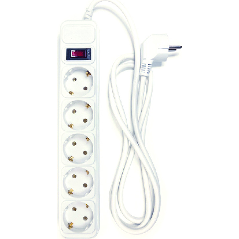 EXD Pagarinātājs 1,8 m, 5 rozetes, ar slēdzi