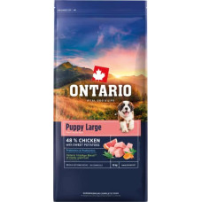 Ontario Barība kucēniem &ndash; Ontario Puppy and Junior Large, Chicken and Sweet Potatoes, 12 kg