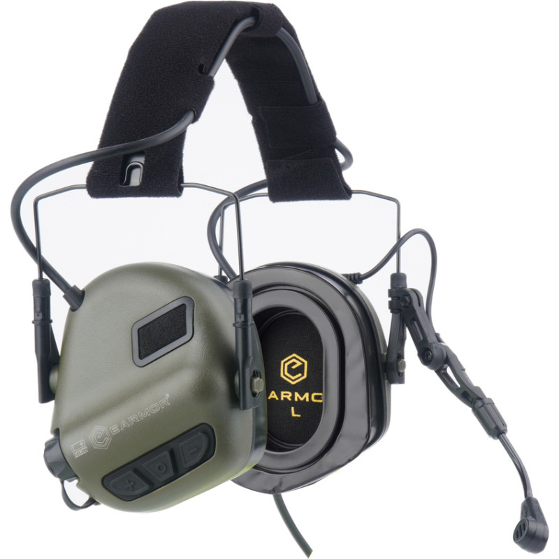 Earmor - Aktīvie ausu aizsargi M32X-MOD4 - Lapu zaļa - M32X-FG(PLUS)