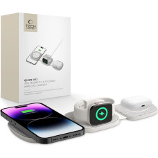 Tech-Protect 3-in-1 bezvadu lādētājs Apple Watch AirPods MagSafe viedtālrunim - pelēks