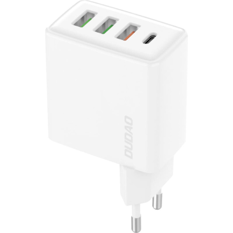 Dudao USB-A USB-C PD QC 20W sienas lādētājs - balts