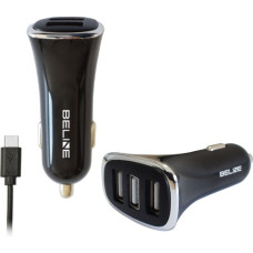 Beline Ład. sam. 3xUSB + USB-C 4A czarna|black