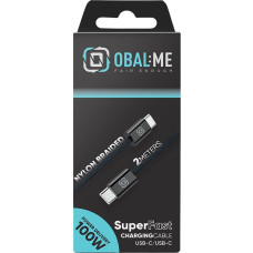 Obal:me Super Fast USB-C|USB-C Braided Cable 100W 2m Black