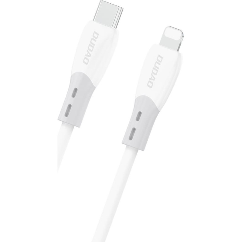 Dudao L25SX 30W USB-C - Lightning Cable with Soft Silicone Braid 2m - White