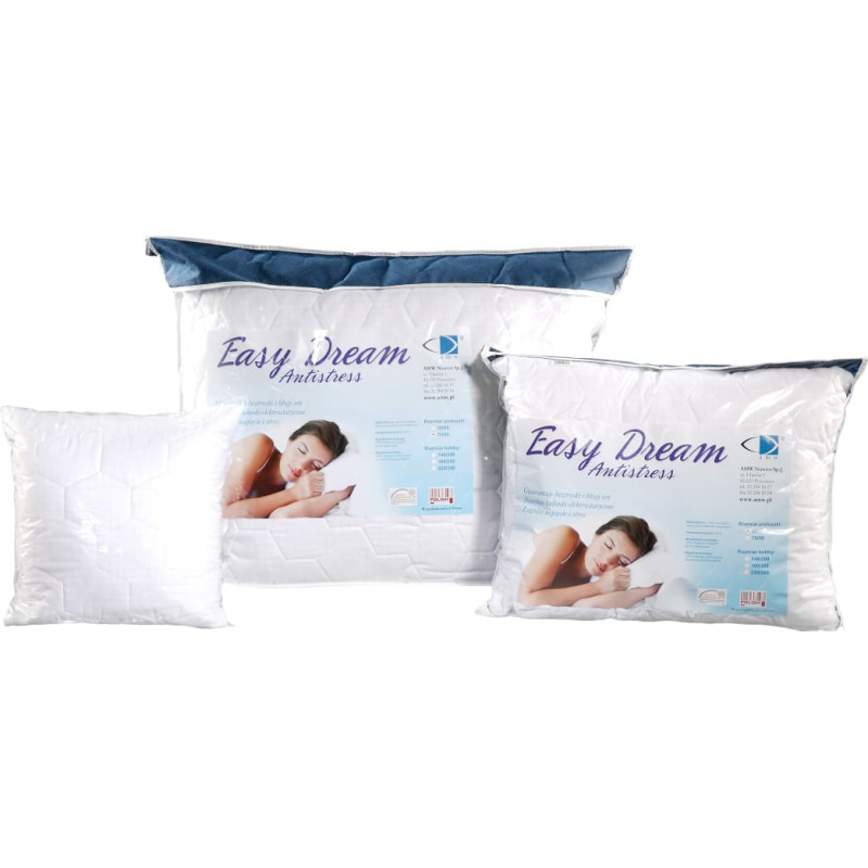 Antialerģisks spilvens 40x40 Easy Dream Antistress 0,25 kg balts ar oglekļa šķiedru