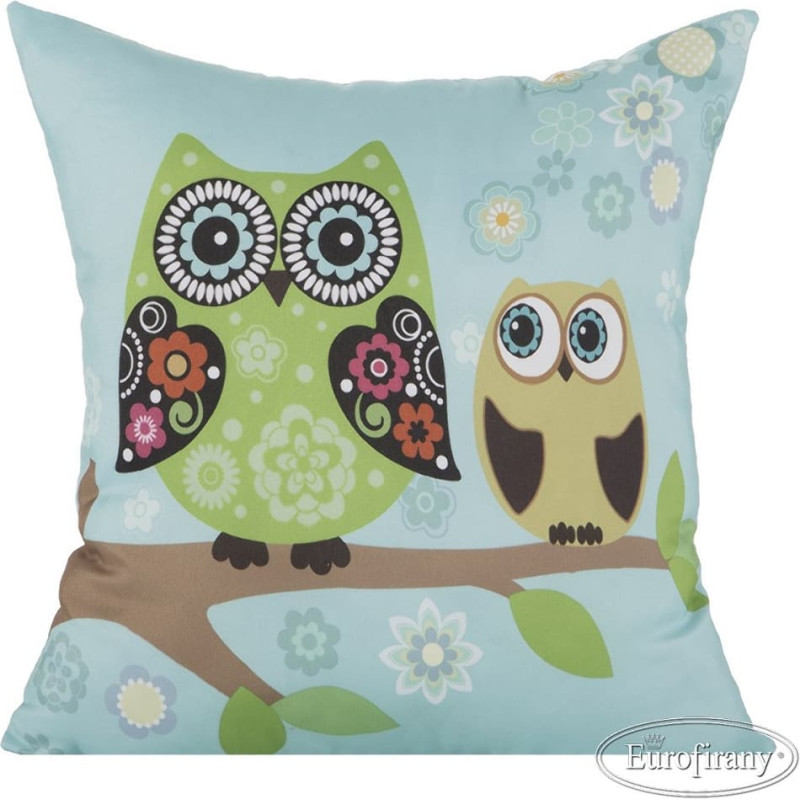 Dekoratīvā spilvendrāna 40x40 Darcy Owl Owls zila