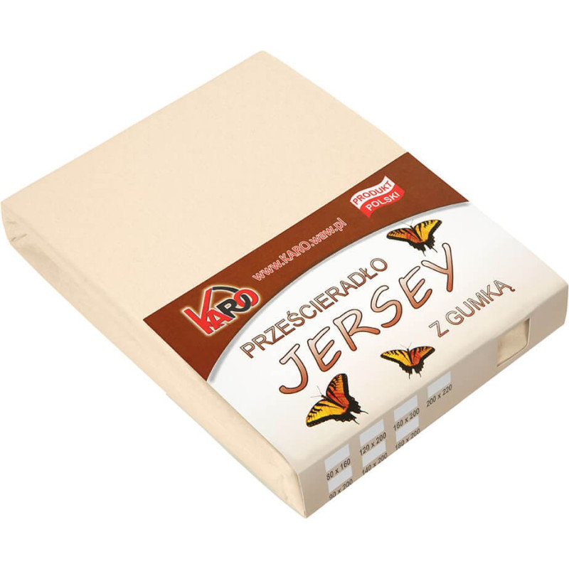 Džersija loksne 80x200 gaiši bēša 008 bieza 150g/m2