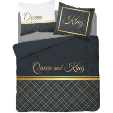 Kokvilnas gultas veļa 160x200 Queen and King Queen un King melnā zelta Holland 3331 A