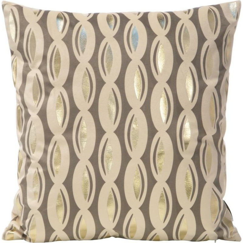 Dekoratīvā spilvendrāna 45x45 Blink 5E krēmkrāsas zelta asaras velūra ģeometrija