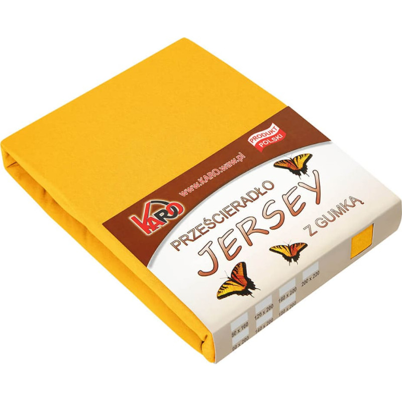 Džersijai pieguļošs palags 200x200 sinepju saulains 005 biezs 150g/m2