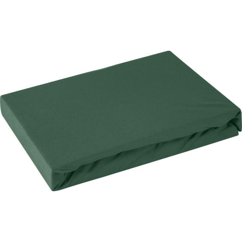 Džersijai pieguļošs palags 90x200 tumši zaļš augstajam matracim 25 cm 125 g/m2