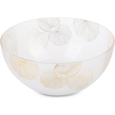 Bļoda 25x13 Blanca 5 baltā zelta lapiņas no mākslas stikla Limited Collection