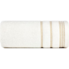 Dvielis 70x140 Amanda krēms ar dekoratīvu velūra apmalīti frotē svītrās 500g/m2