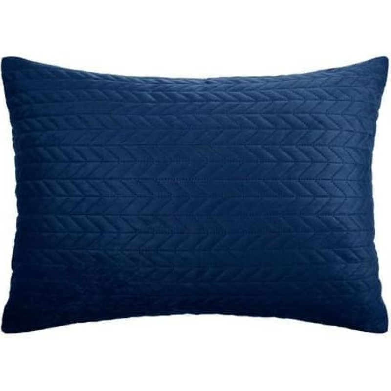 Dekoratīvā spilvendrāna 50x70 Moxie tumši zils velūrs ar skujiņas motīvu