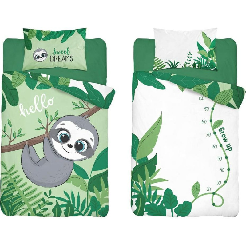 Bambusa gultas veļa 90x120 3952 B Koala lācis zaļš balts Man ir tik daudz mēnešu un dienu spilvendrāna 40x60 bērnu bambuss 103