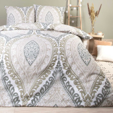 Kokvilnas gultas veļa 180x200 smilškrāsas rotājumi 71476/1 Cottonlove 6