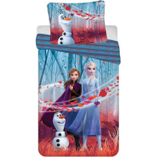 Kokvilnas gultas veļa 140x200 Frozen Anna Elsa Sisters 04 Saldēta spilvendrāna 70x90