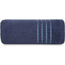 Dvielis 30x50 Fiore tumši zils 500g/m2 frotē audums, dekorēts ar apmalīti plānu svītru veidā