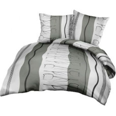 Gultasveļa no mizas 160x200 gaiši pelēkas tulpes R171-5A Kora 23