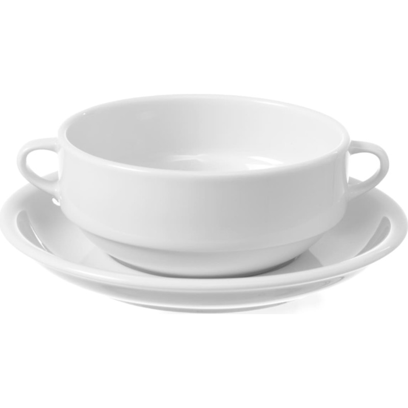 Hendi Porcelāna buljona bļoda baltā OPTIMA 380ml komplektā 12gab. - 770924