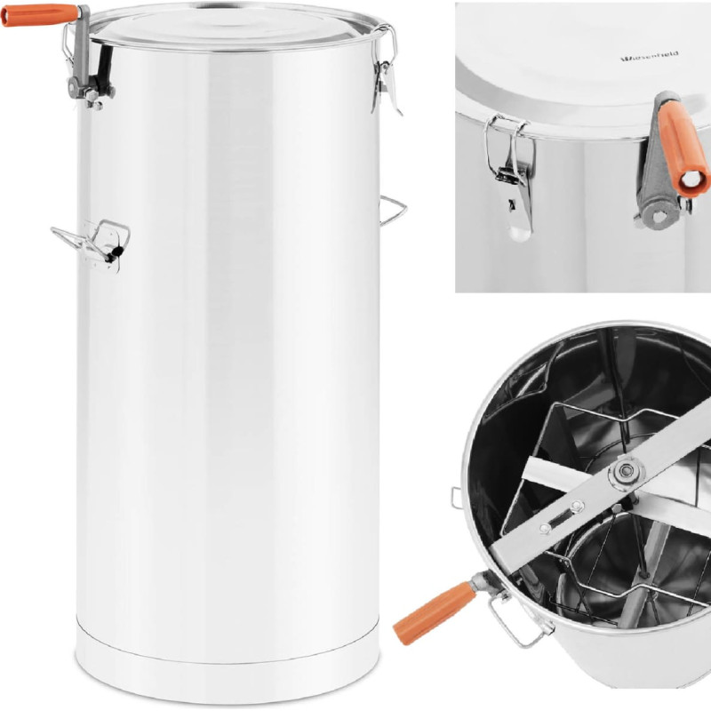 Wiesenfield Medus sūcēja manuālā medus centrifūga ar 2 rāmjiem, kas izgatavoti no nerūsējo&scaron;ā tērauda