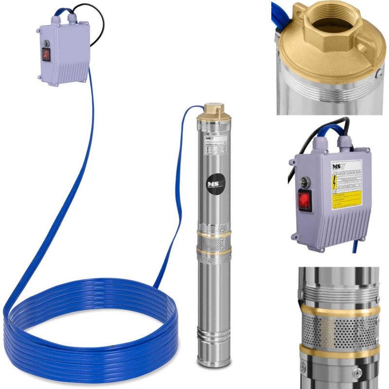 MSW Iegremdējamais sūknis dziļurbumam 6000 L/h līdz 43 m