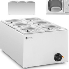 Royal Catering Bain marie elektriskais sildītājs 6 x GN 1/6 640 W