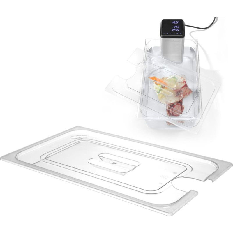 Hendi Polikarbonāta vāks ar Sous-Vide izgriezumu GN 1/1 konteineriem - 864203