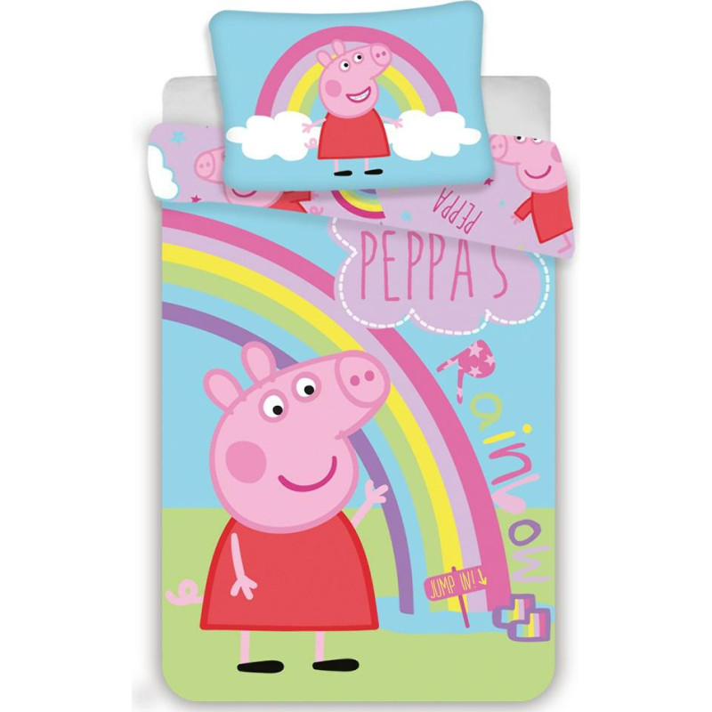 Kokvilnas gultasveļa 100x135 Peppa Pig 7506