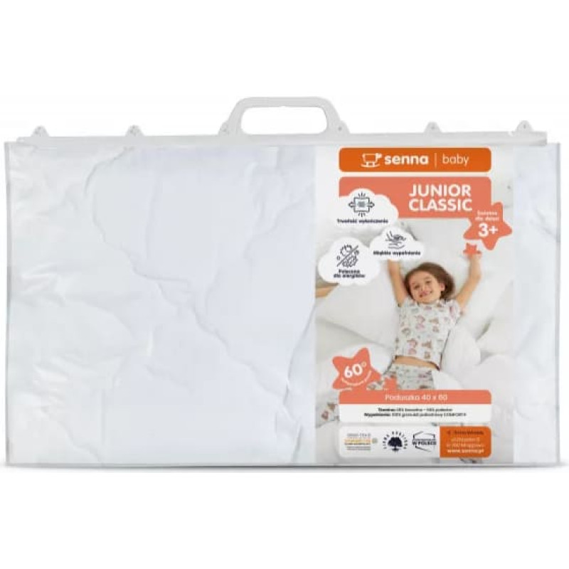 Inter Widex Antialerģisks spilvens 40x60 Junior Classic balts