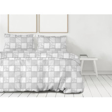 Kokvilnas gultas veļa 220x200 Ziemas rīta pelēka patczork Premium Bielbaw 1