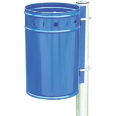 Gsg24 Tērauda atkritumu tvertne, kas uzstādīta uz staba 20L zila