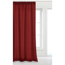 Gatavs aizkars 140x270 sarkans uz Viva lentes viesistabai