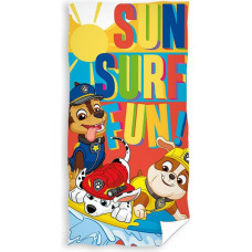 Pludmales dvielis 70x140 Paw Patrol suns Sun Surf Jautri krāsains C23