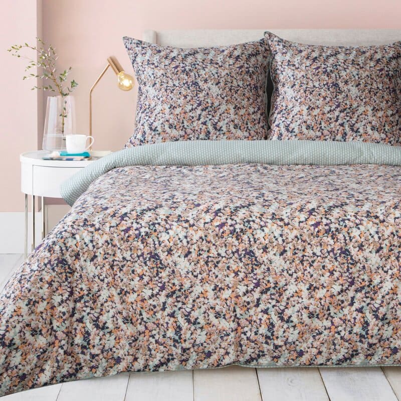 Esprit Satīna gultasveļa 160x200 05 piparmētru krāsas ziedu ģeometrija ES23