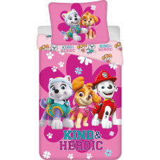 Kokvilnas gultas veļa 140x200 Paw Patrol Paw Heroik rozā spilvendrāna 70x90 8202 23. augusts