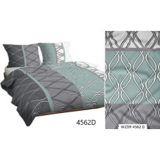 Flaneļa gultasveļa 160x200 pelēka piparmētru ģeometrija 4562 D Flanel Max