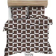 Kokvilnas spilvendrāna 40x40 brūni rūtaini 1435 N kokvilna Maks