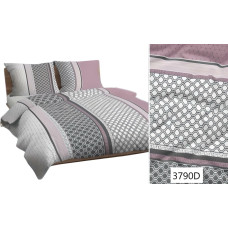 Kokvilnas gultas veļa 140x200 pūderpelēka ģeometrija 3790 D kokvilna Max