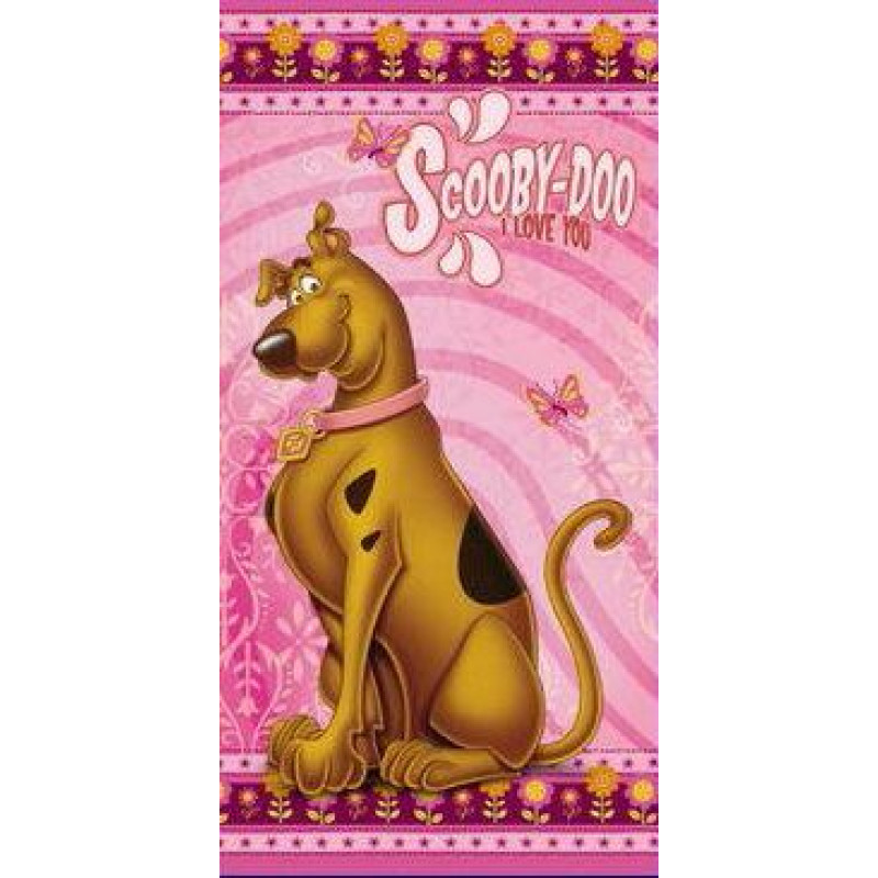 Scooby Doo dvielis 75x150 rozā F 0740